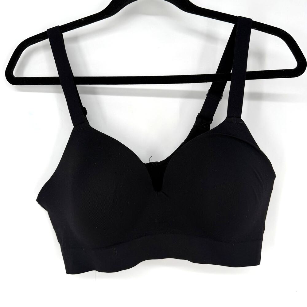 Truekind Wireless Comfort Bra Black XL Seamless Adjustable Everyday Support
